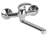 Slavina 65007 za umivaonik/sudoper 150 mm, ravni izljev 20 cm, krom