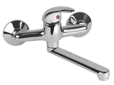 Slavina 65007 za umivaonik/sudoper 150 mm, ravni izljev 20 cm, krom