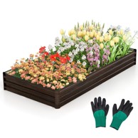 NORTHIX Metalna povišena vrtna gredica, 240 x 120 x 30 cm