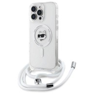 Karl Lagerfeld IML Choupette Head & Cord MagSafe maskica za iPhone 16 Pro Max, prozirna