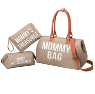 MXM Torba za roditelje Mommy bag - smeđa, set 3 kom