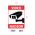 TECH TRADE Naljepnica A5 VIDEO NADZOR, prozirna