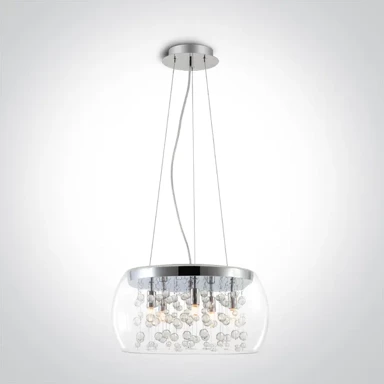 DMLAMP Visilica DM63166P, 5xG9, 9W, 220V, IP20, krom, staklo