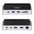 ORICO Priključna stanica MiniDock 10-u-1 za Mac mini, USB-C, HDMI, RJ45, SD/TF, srebrna
