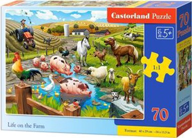 CASTORLAND Puzzle Život na farmi, 70 kom