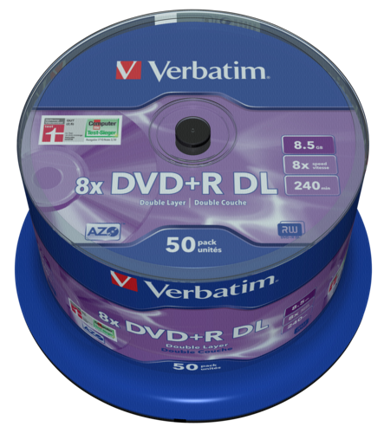 VERBATIM 1x50 DVD-R Double Layer 8x Speed, 8,5 GB matt srebrna