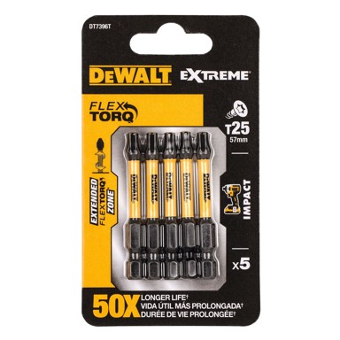 DEWALT Udarni bit Extreme Torx T25 x 50 mm, 5 kom.