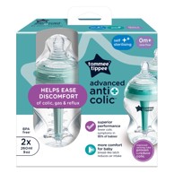 TOMMEE TIPPEE Plastična bočica anti-colic, 2x260 ml