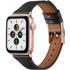 Kožni remen za Apple Watch 1/2/3/4/5/6/7/8/9/10/11/SE/Ultra 1/2/3 42/44/45/46/49 mm, crni