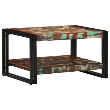 Stolić za kavu 70x50x38 cm, obrađeno puno drvo, višebojni