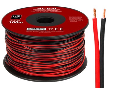BLOW Zvučnički kabel 2 x 0,22 mm 100 m, crno-crveni