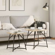 Stolić, 2 komada, sonoma hrast, drvo i metal