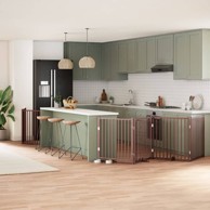 Vrata za pse s vratašcima 12 panela sklopiva 960 cm drvo topole