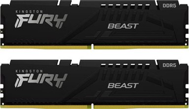 KINGSTON Fury Beast Black KF556C40BBK2-64, Radna memorija PC-44800, 64GB, DDR5 5600MHz, 2x32GB, XMP