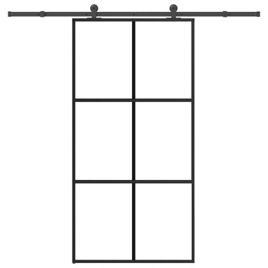 Klizna vrata s okovom od ESG stakla i aluminija 102x205 cm