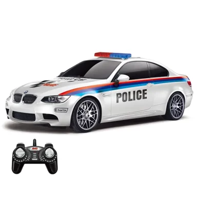 KAZOO Auto na daljinsko upravljanje BMW M3, 1:18, policijski, bijela