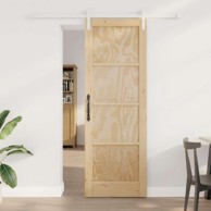 Klizna vrata, 73,5 x 211 cm, 183 cm, masivna borovina, prirodna i bijela