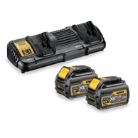 DeWALT Set baterije i punjača DCB132T2-QW, crna/žuta, litij-ionska, 4 Ah, 18 V