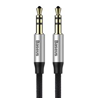 BASEUS Audio kabel Yiven M30 3.5mm muški 1.5m, srebrni/crni 