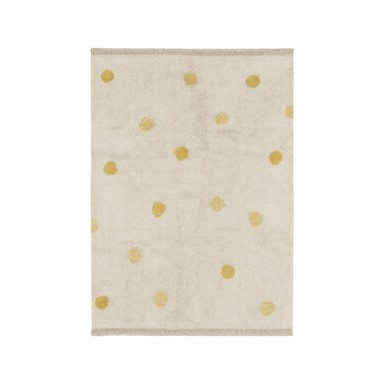 LORENA CANALS Oker žuti/krem periv/ručno rađen pamučan dječji tepih 120x160 cm Hippy Dots Honey