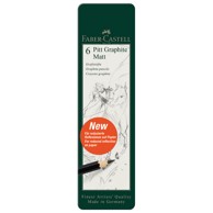 FABER-CASTELL Grafitna olovka Pitt Graphite Matt, 115207, 6 kom, metalna kutija
