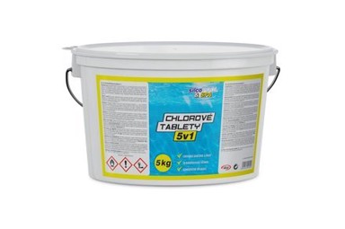 BAZENAPOOL Tablete klora 5 u 1 (5 kg), bijela