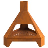 Posuda za vatru 50x43x52 cm čelična, bakrena