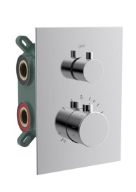 SAPHO Ugradbena termostatska tuš miješalica KIMURA, 2 izlaza, krom