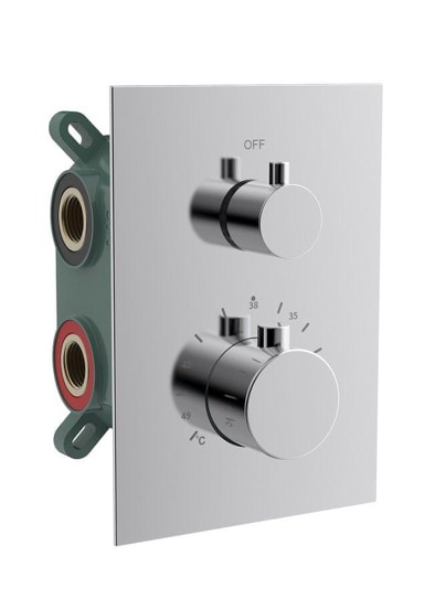 SAPHO Ugradbena termostatska tuš miješalica KIMURA, 2 izlaza, krom