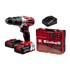 EINHELL Aku udarna bušilica SET TE-CD 18/2 LI-I +64 2X2,0 Ah