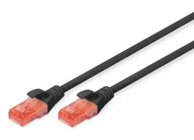 DIGITUS UTP Patch, CAT.6, 5 m, crni