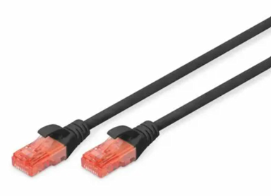 DIGITUS UTP Patch, CAT.6, 5 m, crni