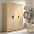VIPACK Dječja garderoba u prirodnoj boji 150x199x59 cm Sam 