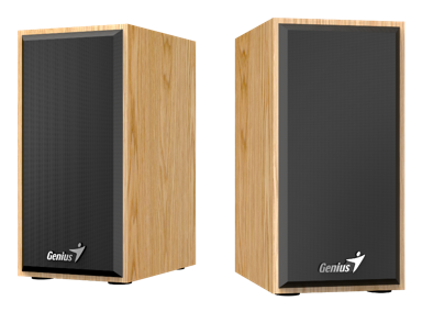 GENIUS Računalni zvučnici SP-HF180, snaga 2 × 3 W, USB priključak, 3,5 mm audio priključak, drvo bora, set