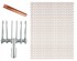 Set kandža sa 6 kuka s valovitom žicom 3 mm i žičanim elektrodama 320 mm, 25 kom.