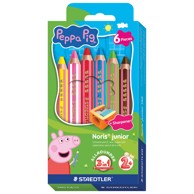 STAEDTLER Drvene boje Noris Junior Peppa Pig 3u1, jumbo, 6 boja