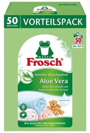 FROSCH Prašak za pranje rublja Aloe Vera, 50 pranja, 3.3 kg