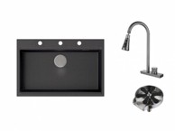 SINK SOLUTION Set sudoper i slavina Niagara, crni