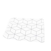 Nadstolnjak Romb 40x120 cm, bijeli