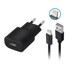 FOREVER Zidni punjač TC-01, 1x USB 2 A, Lightning kabel, crni