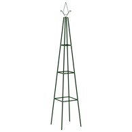 Vrtni stalci za penjačice 2kom tamnozeleni 35x35x195 cm željezo