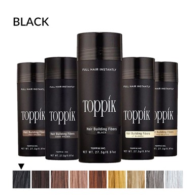 TOPPIK Vlakna za kosu 27,5 g, do 50 nanosa, Black, crna