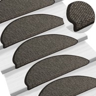 Samoljepljivi otirači za stepenice 15 kom 65x21x4 cm antracit