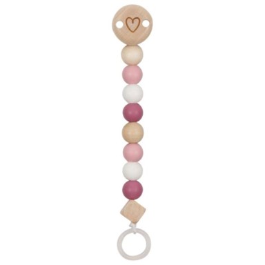 GOKI Lančić za dudu, drveni, rozi