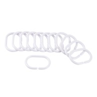 DOUCEUR D'INTÉRIEUR Bijele kuke za zavjesu za tuš u setu 12 kom 4 cm Vitamine