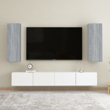 TV ormarići 2 kom boja sivog hrasta sonome 30,5x30x90 cm drveni