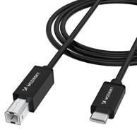 WOZINSKY USB-C na USB-B kabel za pisač i skener, 2 m, crni