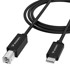 WOZINSKY USB-C na USB-B kabel za pisač i skener, 2 m, crni