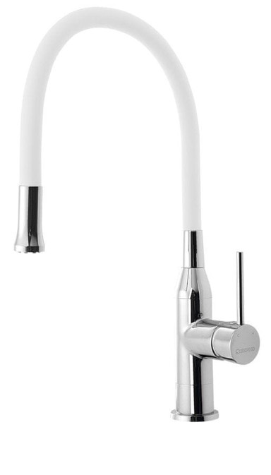 SAPHO Slavina SILI, fleksibilni izljev, stojeća montaža, bijela, krom