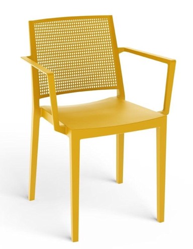 ROJAPLAST Stolica Grid Armchair, senf žuta